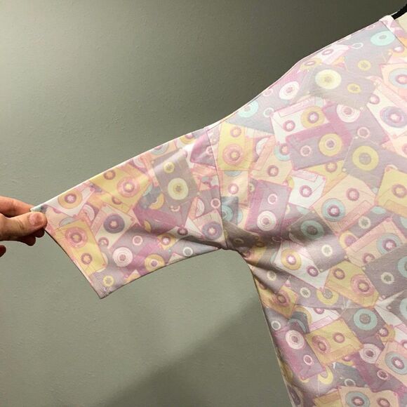 LulaRoe Irma cassette print tunic top - Picture 4 of 10